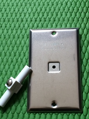Earthing Connection Wall Plate Cover w Splitter